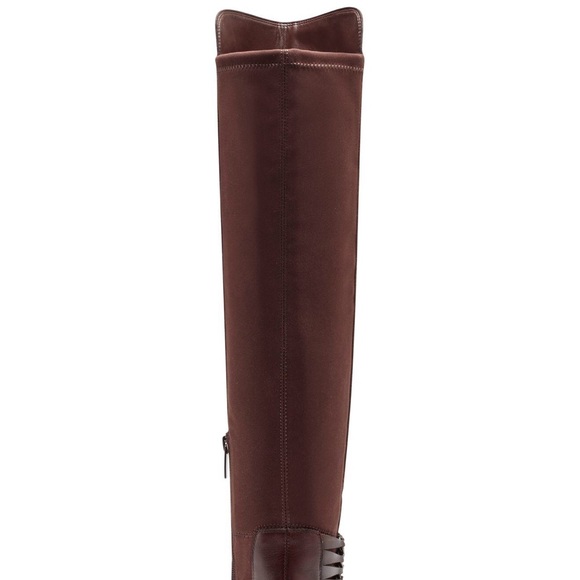 VINCE CAMUTO MAHOGANY LEATHER RIDING BOOTS NWT SZ 7.5 - Picture 4 of 10